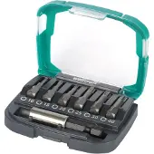 Wolfcraft - Bitset incl. Bithouder - T10 / T15 / T20 / T25 / T30 / T40 - Bit-box FIX-GRIP, TORX - 2965000