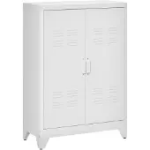 HOMCOM Archiefkast Metaal 75L x 33B x 110H cm Wit