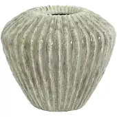 Light & Living vaas CACTI van steen mintgroen glansafwerking - Ø32x28 cm