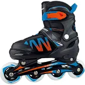 Alert inline skates, maat 39-42, blauw/oranje/zwart