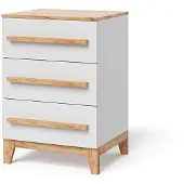 VitaliSpa Malia Dressoir – 60 x 88 cm met 3 laden Wit/Kunstnijverheid