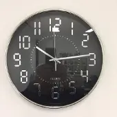 Quartz Wandklok DIGI ZWART Modern Design