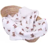 BabyLux Muslin Kinderdeken Teddy 100x75cm - Dubbelzijdig Warm