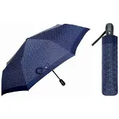 Parasol Automatische Herenparaplu - Koolstofstaal, Marineblauw Ruitpatroon
