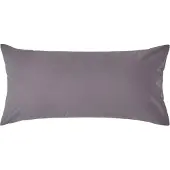 Homescapes Kussensloop 40x80 cm – Donkergrijs – 100% Egyptisch Perkal Katoen – 200 TC