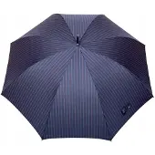 Parasol Klassieke Herenparaplu Lang, Gestreept Navy Blauw