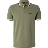 BOSS Shirt 'Paddy' kaki / zwart / wit