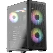 LC-Power LC-717B-ON Micro-tower Gaming-behuizing Zwart Zijvenster