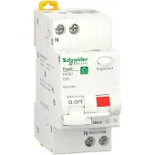 Schneider Electric Schneider Resi9 Rcbo 1P+N 20A C-Curve 30Ma 6Ka - R9D55620
