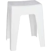 Wenko Badkamerkruk Kumba in wit kunststof B38 x H47 x D32cm - Douchekruk - Douchezitje - Douchestoel - Belastbaarheid max. 120 kg