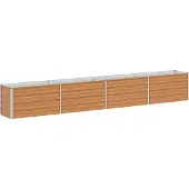 vidaXL Verhoogde plantenbak Lichtbruin 320 x 40 x 45 cm