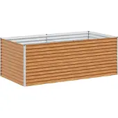 vidaXL Verhoogde plantenbak Lichtbruin 195 x 100 x 68 cm