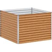 vidaXL Verhoogde plantenbak Lichtbruin 98 x 100 x 68 cm
