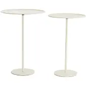 Light & Living bijzettafelset LIA in mat crème – Ø32x51+Ø38x54 cm