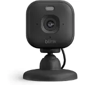 Blink Mini 2K+ set van 2, beveiligings-IP-camera, voor binnen, draadloos, voor op een tafel, zwart, kubusvormig