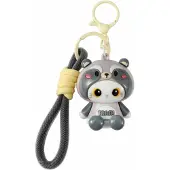Itotal Sleutelhanger Hoodie RACOON Keychain Plastic and Metal 4.5x4.0x5.4cm
