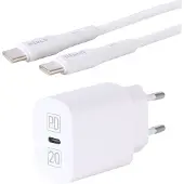 Ntech USB C Adapter 20W snellader met USB C kabel (1m)