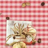 Rasch Keuken behang met groente geblokt vinyl 854824