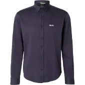 BOSS Overhemd 'Motion' marine / wit
