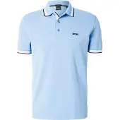 HUGO BOSS Shirt 'Paddy' hemelsblauw / zwart / wit