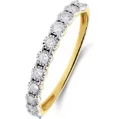 Lucardi Ring 'Chic' goud / transparant
