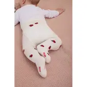Falke Babys Cute Ladybug dun gedessineerd katoen panty baby off-white - maat 2040