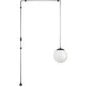 Eglo Flexibele pendel Rondo 3 witte bol met schakelaar