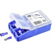 TRU COMPONENTS Assortiment kabelschoenen 6,8x0,8 mm 1.5 mm² 2.5 mm² Blauw 140 stuk(s)