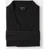 Fresh & Co Badjas Mousseline Katoen - Zwart L/XL