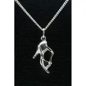 MOOYE ® - Collectie Zilveren Dansschoen ketting hanger - groot