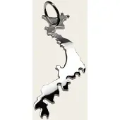 MOOYE ® - Collectie Zilveren Landkaart Japan ketting hanger