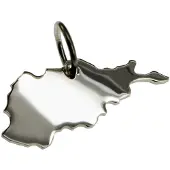 MOOYE ® - Collectie Zilveren Landkaart Afghanistan ketting hanger