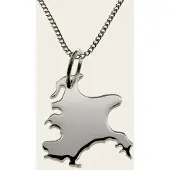MOOYE ® - Collectie Zilveren Landkaart Rügen ketting hanger
