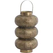 Light & Living windlicht KAITO in bruin goud – Ø20x34 cm