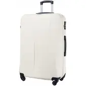 Puccini Grote rijstkoffer Wit ABS 77cm 94L 4 Zwenkwielen