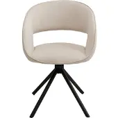 Kare design Draaistoel met armleuningen Gina zwart