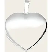 MOOYE ® - Collectie Zilveren Medaillon Hart glad 2 foto's kettinghanger
