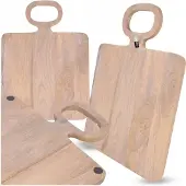 Cadro Grote mangohouten snijplank met handdoek 49x36 cm