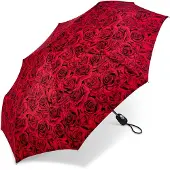 Pierre Cardin Damesparaplu Rood-Zwart Opvouwbaar