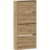 vidaXL Schoenenkast 80 x 21 x 163,5 cm Bewerkt hout Artisan Eiken