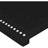 vidaXL Hoofdbord LED 183x16x78/88 cm stof zwart