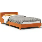 vidaXL Bedframe zonder matras massief grenenhout wasbruin 100x200 cm