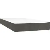 vidaXL Pocketveringmatras medium 90x210x20 cm fluweel donkergrijs