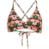 Superdry Dames Triangel bikinitop met veelkleurige gekruiste bandjes (XL), Strandkleding, Gerecycled polyester, Duurzaam W3010407A