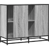 vidaXL Dressoir 92x35x76 cm bewerkt hout grijs sonoma eikenkleurig
