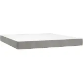 vidaXL Pocketveringmatras medium 160x220x20 cm fluweel lichtgrijs