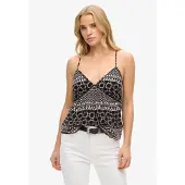 Superdry Printed Woven Mouwloos T-shirt