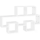 vidaXL Wandschap auto-vormig 82x15x51 cm spaanplaat wit