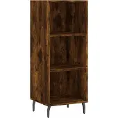 vidaXL Dressoir 34,5x32,5x90 cm bewerkt hout gerookt eikenkleurig