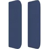 vidaXL Hoofdbord met randen 183x16x78/88 cm stof blauw